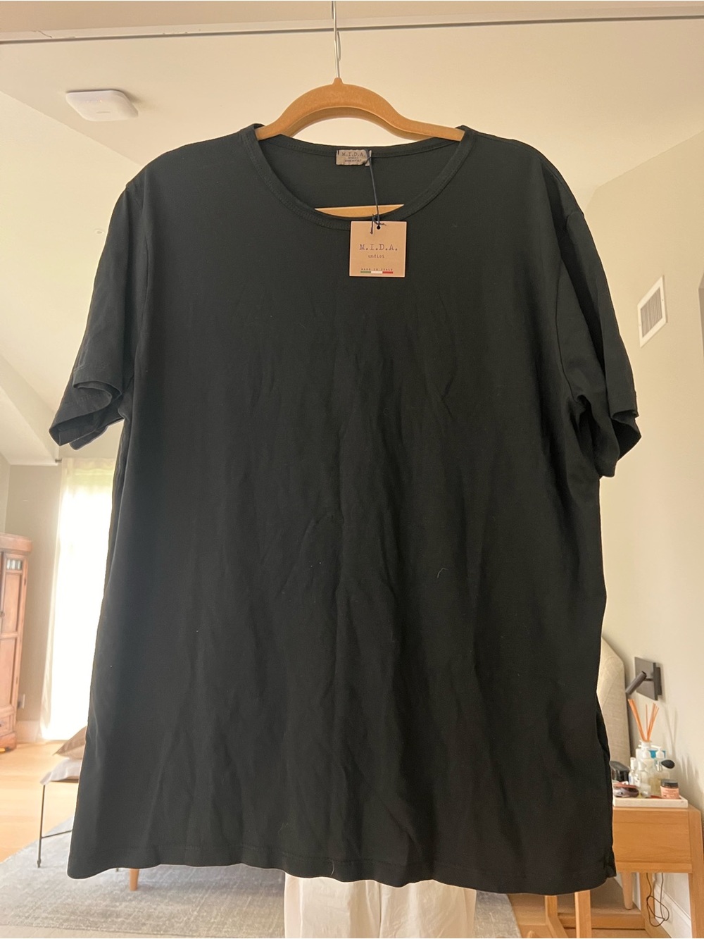 Men's Black Crewneck Short Sleeve Tee by